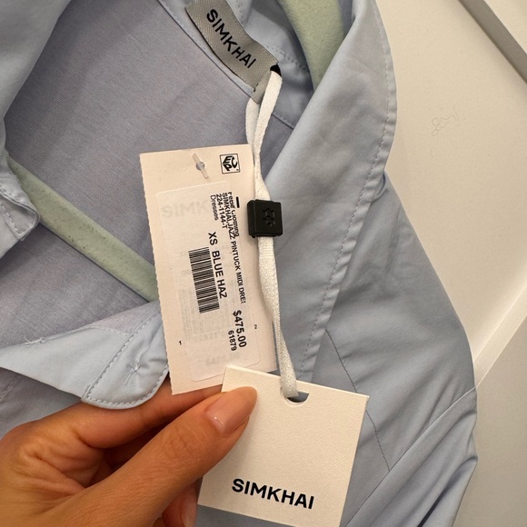 Jonathan Simkhai JAZZ DRESS Blue Haze XS, NWT - Picture 7 of 9